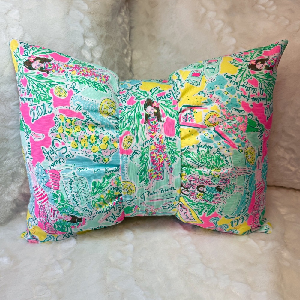 Lilly Pulitzer Bow Throw Pillow Handmade